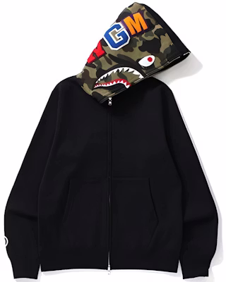 A BATHING APE Bape 鯊魚連帽拉鍊外套 黑色 經典套頭夾克. 1D80-115-012 Buy A BATHING APE Bape 鯊魚連帽拉鍊外套 黑色 經典套頭夾克. 1D80-115-012