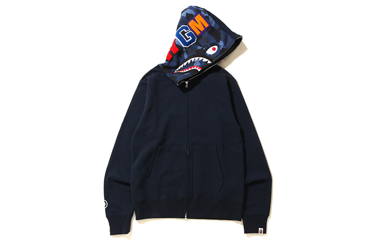 A BATHING APE BAPE Shark Full Zip Hoodie Shark Camo Jacket Unisex. 0ZXSWM15010XE 圖 4