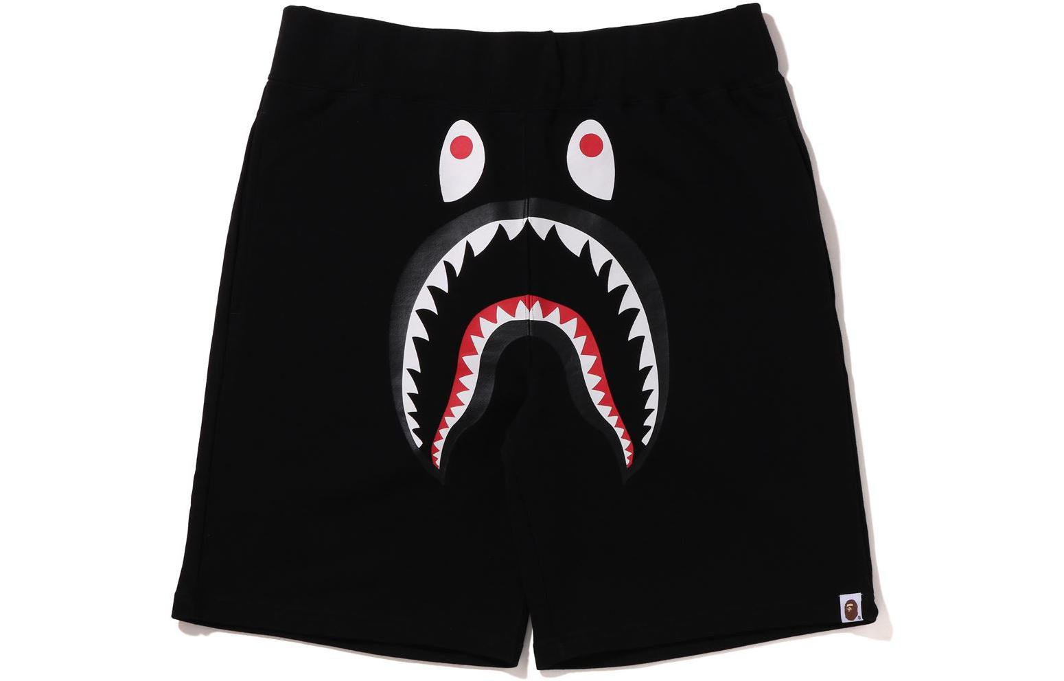 A BATHING APE Bape Shark Print Relaxed Fit Shorts  Casual Wear. 1I80-153-009
