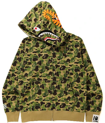 A BATHING APE BAPE 鯊魚拉鍊連帽外套 綠色迷彩 男女款 中國10周年限定版 OZXSWM11516X Shop A BATHING APE BAPE 鯊魚拉鍊連帽外套 綠色迷彩 男女款 中國10周年限定版 OZXSWM11516X