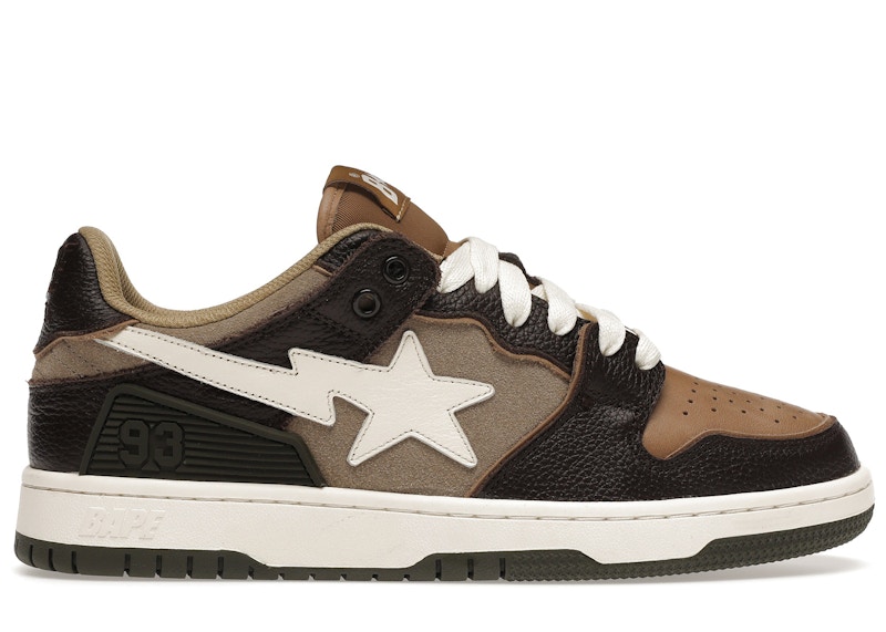 A Bathing Ape Bape SK8 Sta 'Brown Ivory' 001FWH801013_BEI_A