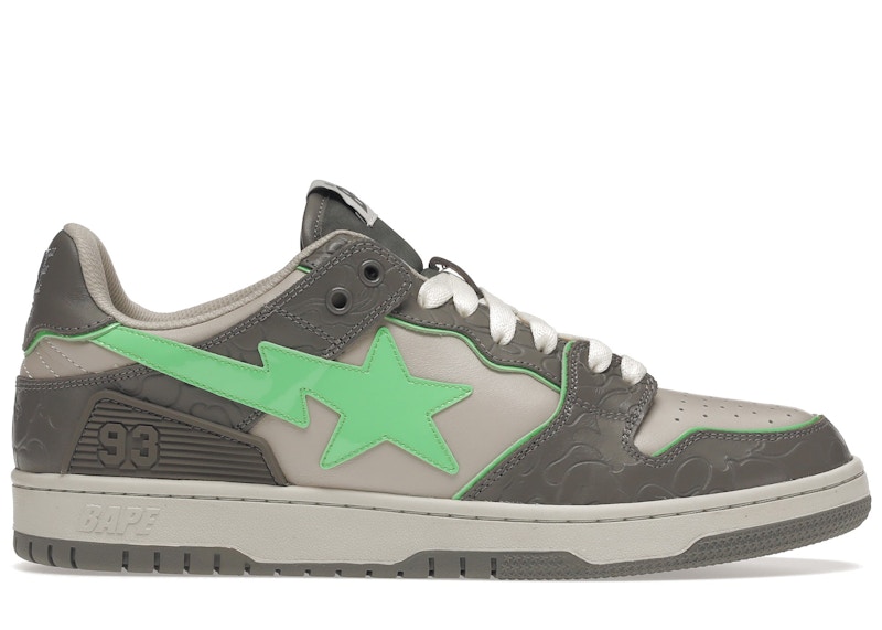 A Bathing Ape Bape SK8 Sta 'Grey Green' 001FWH801018_GRA_A