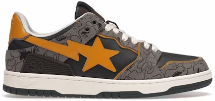 A Bathing Ape Bape SK8 Sta 'Grey Mustard Yellow' 001FWH801007_GRN_A A Bathing Ape Bape SK8 Sta 'Grey Mustard Yellow' 001FWH801007_GRN_A