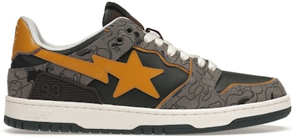 A Bathing Ape Bape SK8 Sta 'Grey Mustard Yellow' 001FWH801007_GRN_A A Bathing Ape Bape SK8 Sta 'Grey Mustard Yellow' 001FWH801007_GRN_A