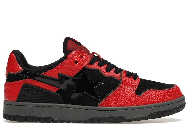 A Bathing Ape Bape SK8 Sta 'Red Black' 001FWH801003_RED_A