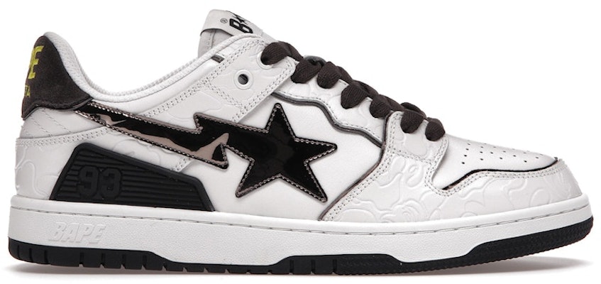 A Bathing Ape Bape SK8 Sta 'White Silver' 001FWH801020_WHT_A Buy A Bathing Ape Bape SK8 Sta 'White Silver' 001FWH801020_WHT_A