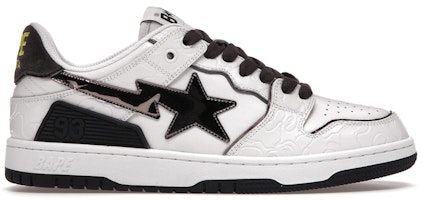 A Bathing Ape Bape SK8 Sta 'White Silver' 001FWH801020_WHT_A A Bathing Ape Bape SK8 Sta 'White Silver' 001FWH801020_WHT_A