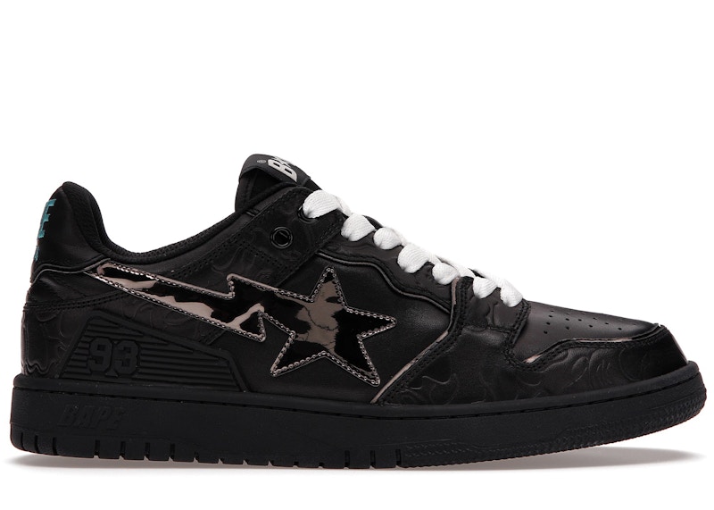 A Bathing Ape Bape SK8 Sta Black Silver 001FWH801012_BLK_A