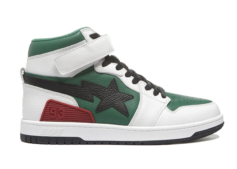 A Bathing Ape Bape SK8 Sta White Green 001FWH801002_GRN_A