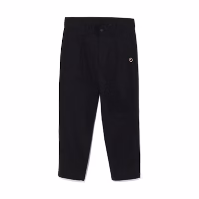 A BATHING APE Bape Solid Color Ape Embroidery Straight Casual Pants Men. 1I80-152-017