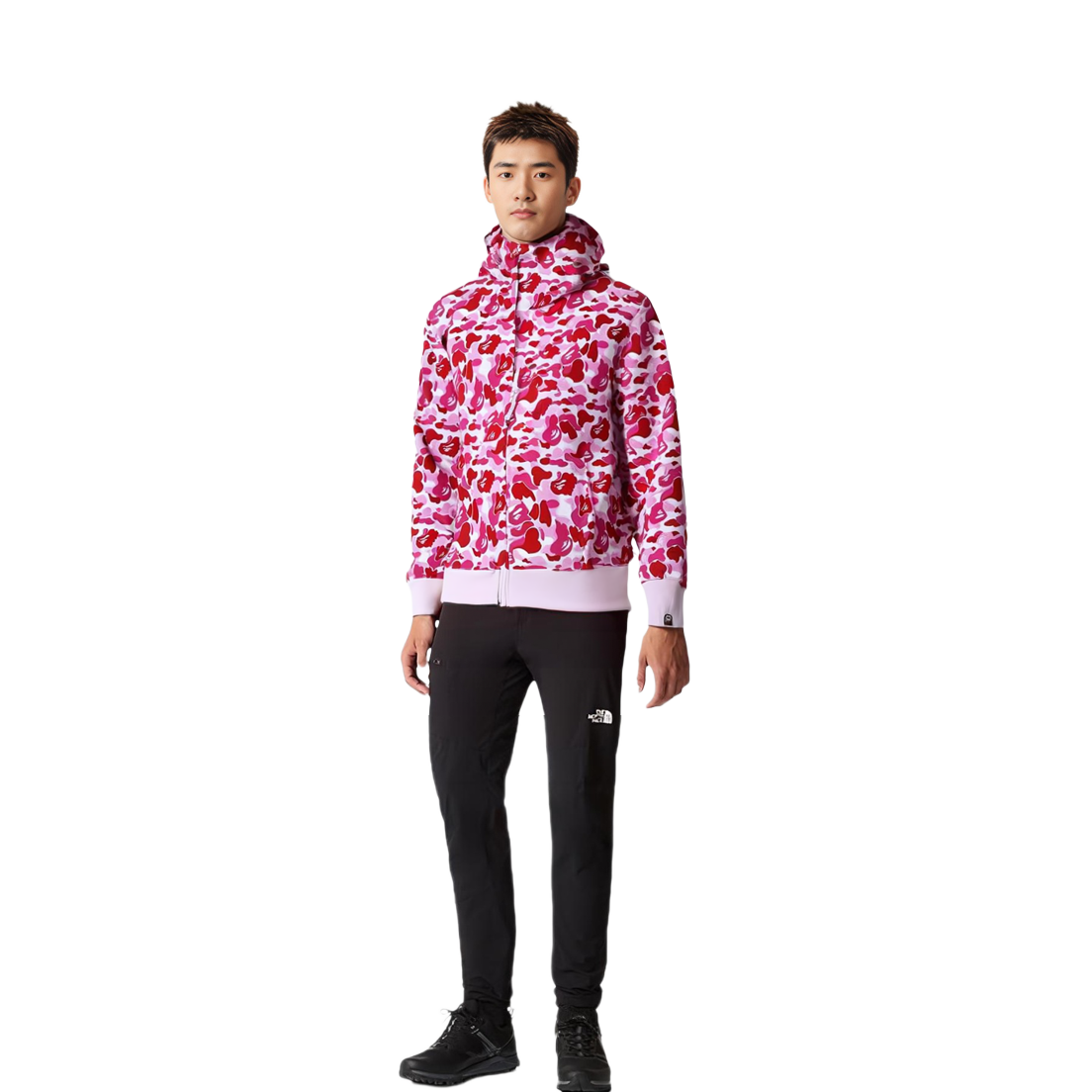 Shop A BATHING APE Bape SS23 Sudadera Camo Shark Multicolor con Cremallera para Hombre. 1J30-115-007