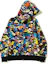 Buy A BATHING APE BAPE SS23 Geometric Full-Print Zip Hoodie Hitam. 1I70-115-005