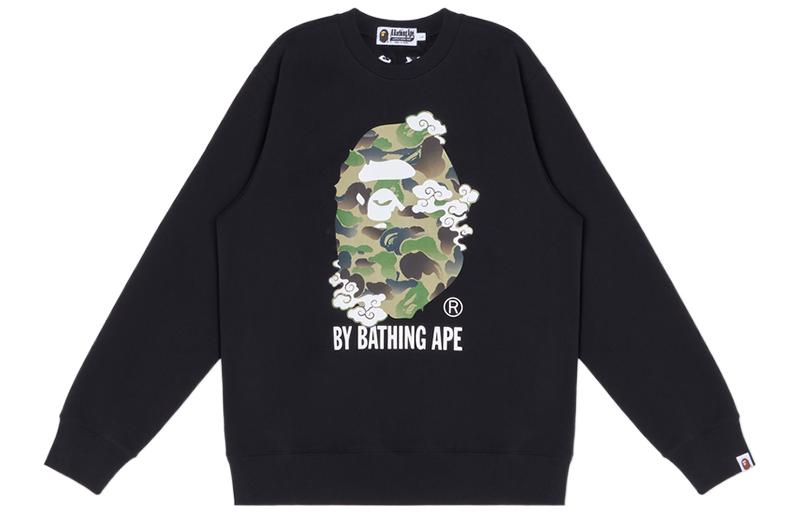 Order A BATHING APE Bape SS23 墨水迷彩書法圓領衛衣. 0ZXSWM13001MJ