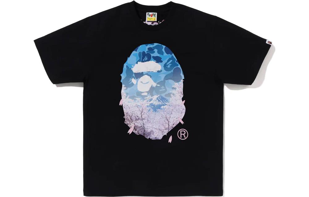 A BATHING APE BAPE SS23 Sakura Cherry Blossom Print Loose Fit Tee Unisex 1J20-110-011
