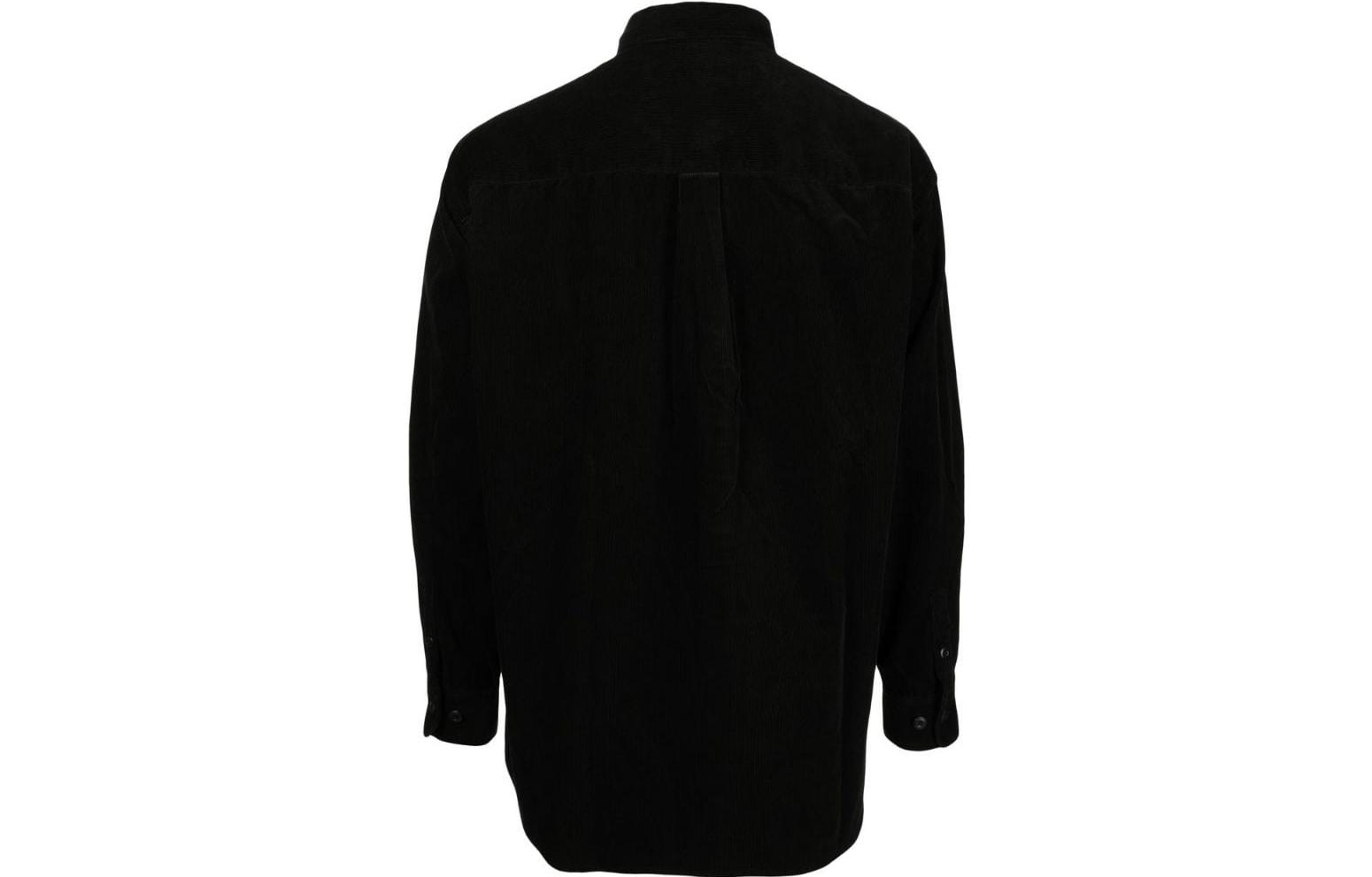 Lookbook A BATHING APE Bape 2023春夏款黑色纯标长袖纽扣衬衫 男款 0ZXSTM131007J