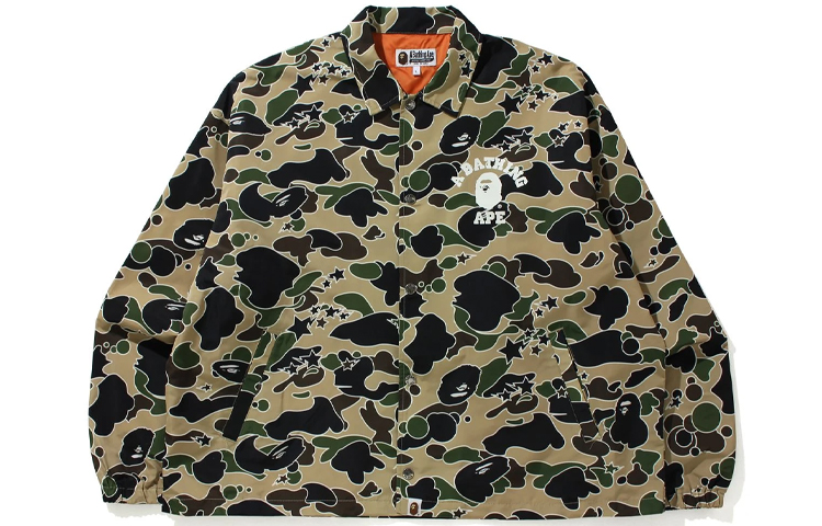 A BATHING APE Bape Sta Camo Printed Relaxed Fit Long Sleeve Coach Jacket Mens. 1H80-140-004 圖 2