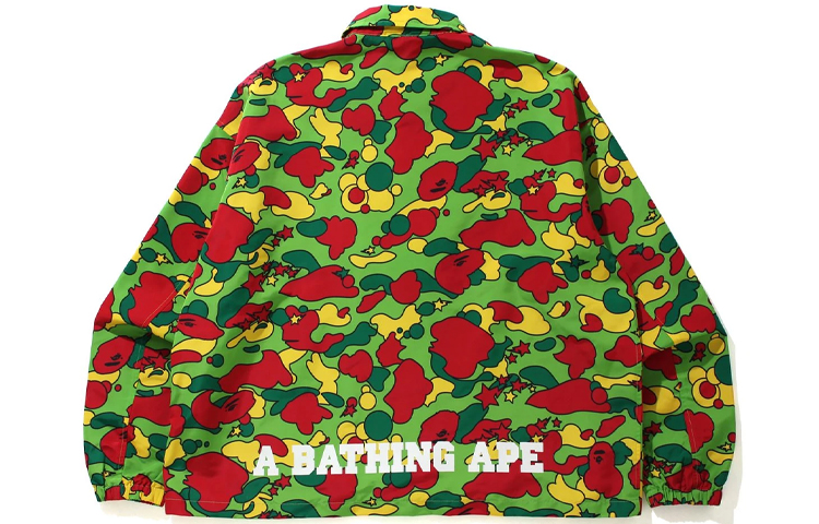 A BATHING APE Bape Sta Camo Printed Relaxed Fit Long Sleeve Coach Jacket Mens. 1H80-140-004 圖 5