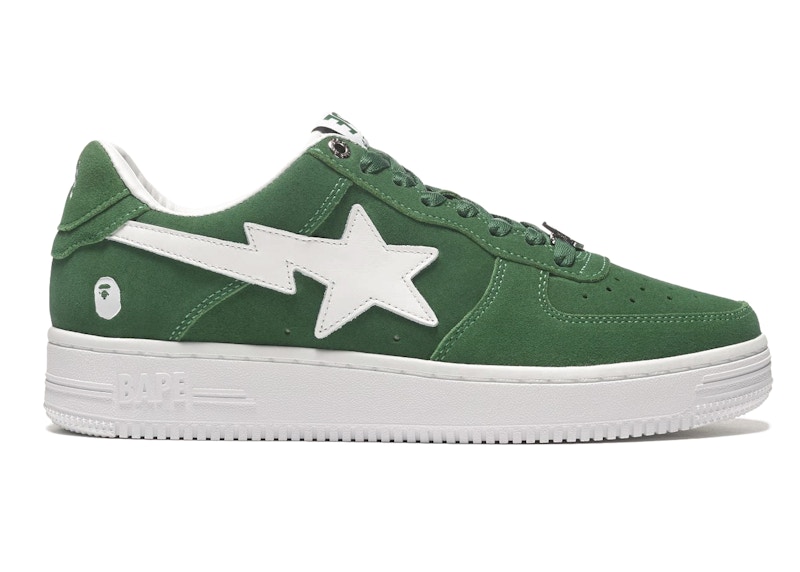 Buy A Bathing Ape Bape Sta Low Green Suede 001FWH201047_GRN