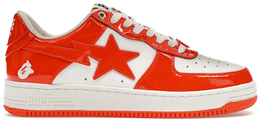 A Bathing Ape Bape Sta Patent Leather Orange White 1I70-291-001/1I70-191-002 Buy A Bathing Ape Bape Sta Patent Leather Orange White 1I70-291-001/1I70-191-002