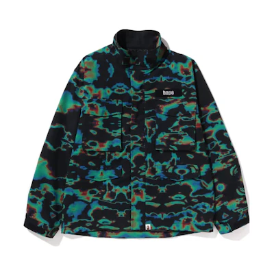 A BATHING APE Bape Stand Collar Zip Brand Logo Long Sleeve Jacket . 1J30-140-009