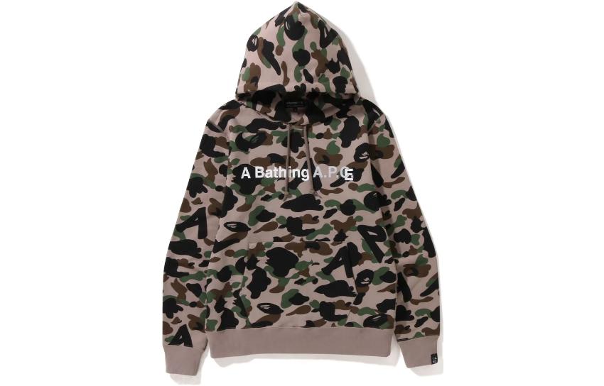 A BATHING APE BAPE x A.P.C Camouflage Pullover Sweatshirt Unisex Multicolor. 1I23-114-903