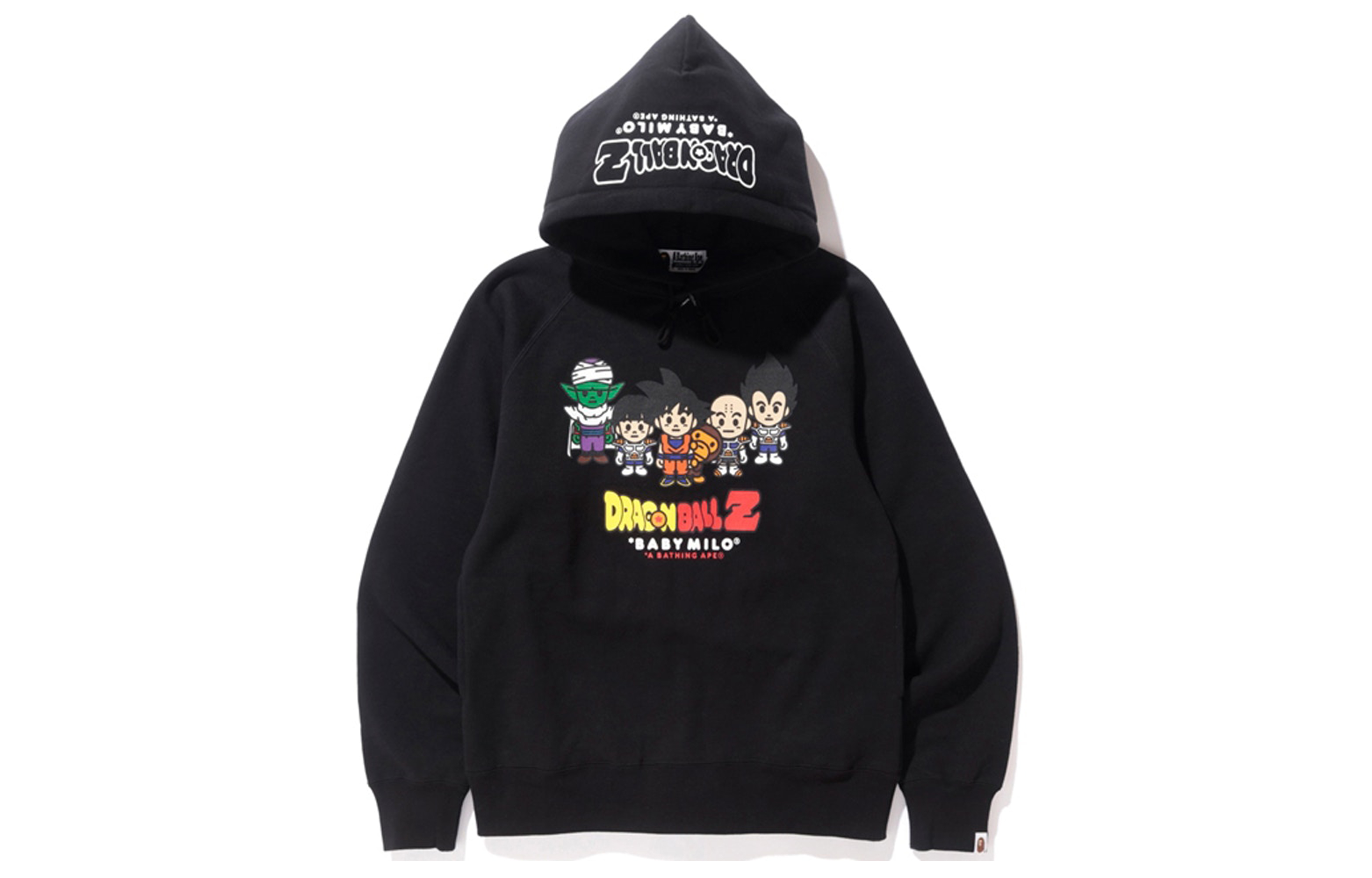 A BATHING APE BAPE Dragon Ball Z Pullover Hoodie Black Unisex Cartoon Print. bape-ss18-084