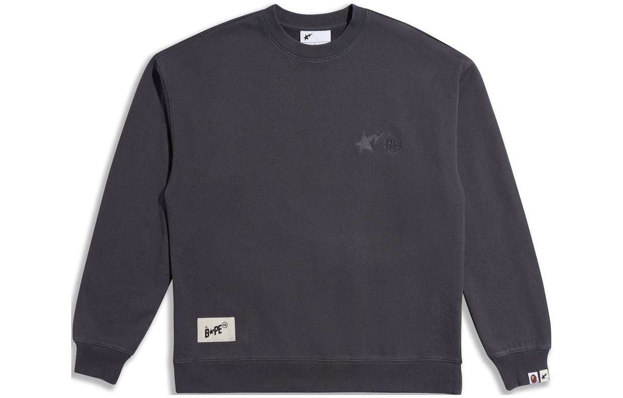 Shop A BATHING APE BAPE x HIGHSNOBIETY Logo Crewneck Loose Fit Sweatshirt Pria Lengan Panjang 1J73-113-902