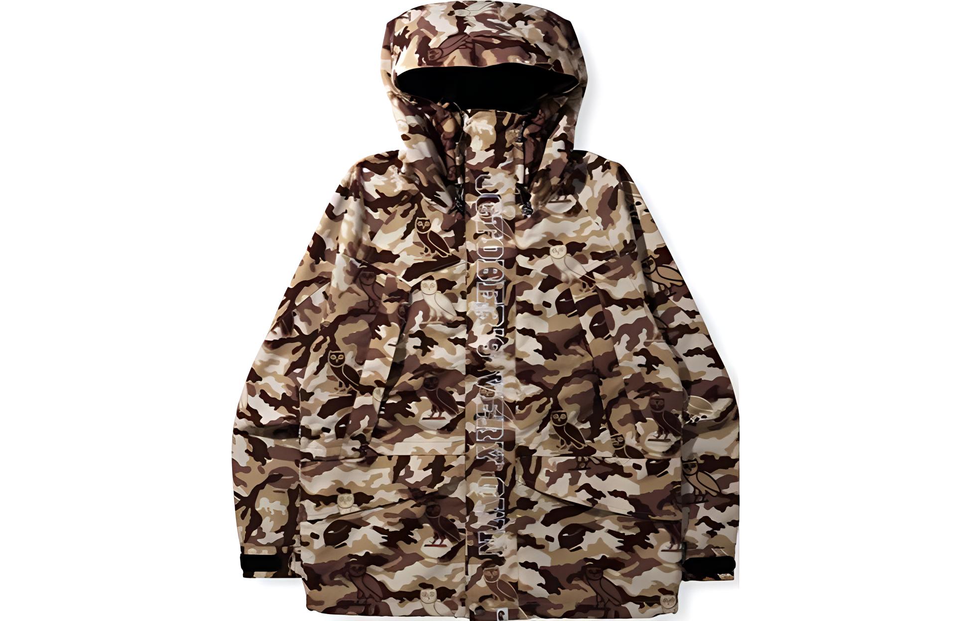 A BATHING APE BAPE OVO Camo Owl Print Hoodie Jacket . 0ZXJKM141910H