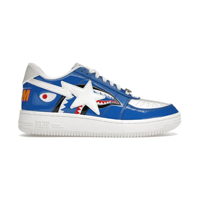BAPE Bapesta Low 'Color Block Shark Blue'