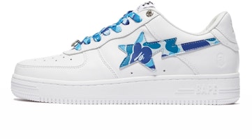 A Bathing Ape Bapesta Low 'White ABC Camo Blue' A Bathing Ape Bapesta Low 'White ABC Camo Blue'
