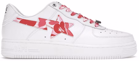 A Bathing Ape Bapesta Low 'White ABC Camo Pink' A Bathing Ape Bapesta Low 'White ABC Camo Pink'