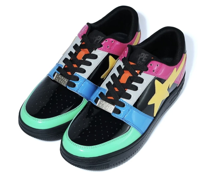 A Bathing Ape Bapesta Low M2 'Crazy Black' 1G80191012 BLK