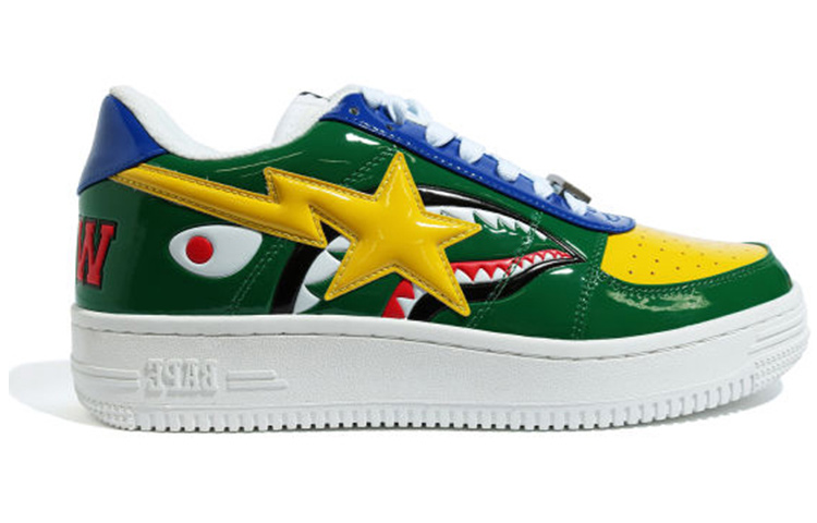 Order A Bathing Ape Bapesta Low M2 'Shark Face - Hijau' 1G30191002 GRN