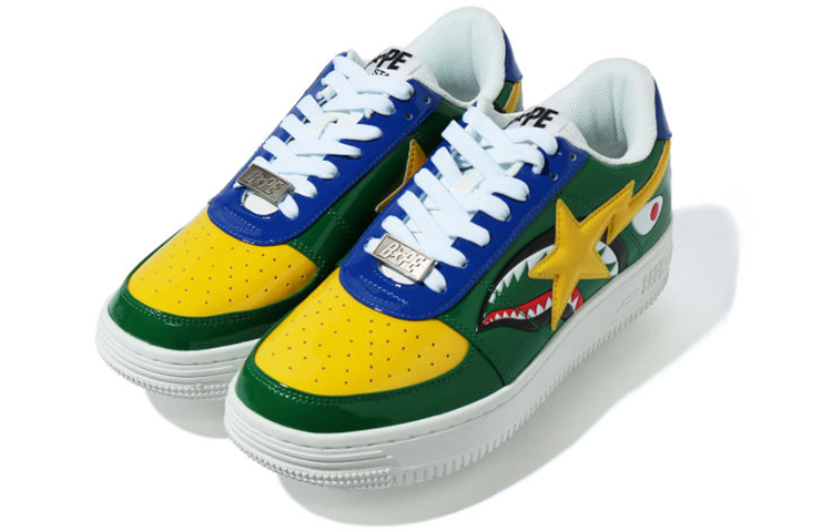 Lookbook A Bathing Ape Bapesta Low M2 'Shark Face - Hijau' 1G30191002 GRN