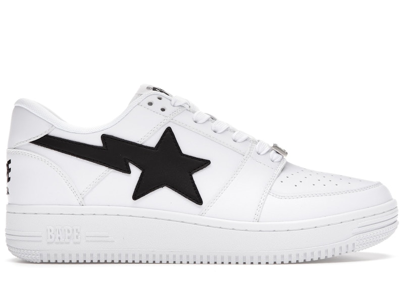 A Bathing Ape Bapesta M1 Low 'White Black' 1G20191010