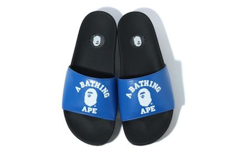 A Bathing Ape College Slide Sandals 'Blue' 1E20 191 013
