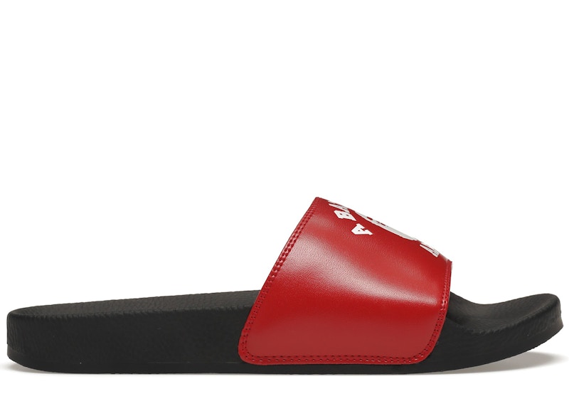 A Bathing Ape College Slide Sandals 'Red'