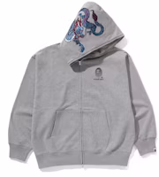 A BATHING APE FW24 A Rising Bape Hoodie Tiger Logo Embroidered Zip-Up. 1K70-115-002 A BATHING APE FW24 A Rising Bape Hoodie Tiger Logo Embroidered Zip-Up. 1K70-115-002
