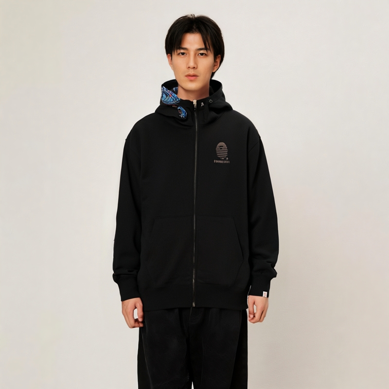 A BATHING APE FW24 A Rising Bape Hoodie  Tiger Logo Embroidered Zip-Up. 1K70-115-002 圖 5