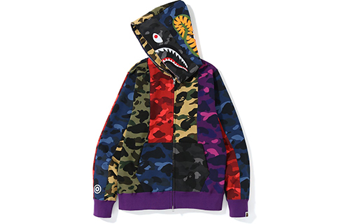 A BATHING APE Shark Series BAPE MIX CAMO Crazy Shark Full Zip Hoodie Unisex. 1F30-115-006 圖 2