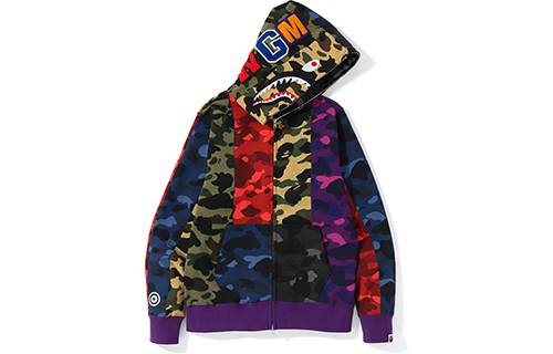 A BATHING APE Shark Series BAPE MIX CAMO Crazy Shark Full Zip Hoodie Unisex. 1F30-115-006 圖 3