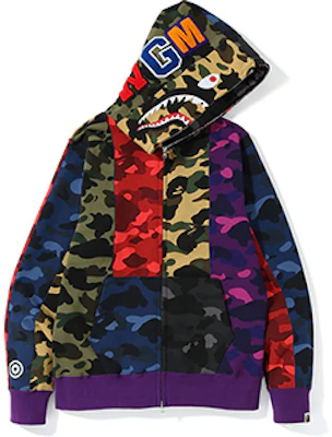 A BATHING APE 鲨鱼系列 BAPE MIX CAMO 狂躁鲨鱼连帽拉链外套 男女款。 1F30-115-006 Lookbook A BATHING APE 鲨鱼系列 BAPE MIX CAMO 狂躁鲨鱼连帽拉链外套 男女款。 1F30-115-006