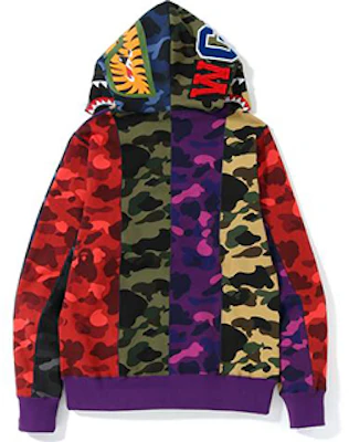 A BATHING APE 鲨鱼系列 BAPE MIX CAMO 狂躁鲨鱼连帽拉链外套 男女款。 1F30-115-006 Shop A BATHING APE 鲨鱼系列 BAPE MIX CAMO 狂躁鲨鱼连帽拉链外套 男女款。 1F30-115-006