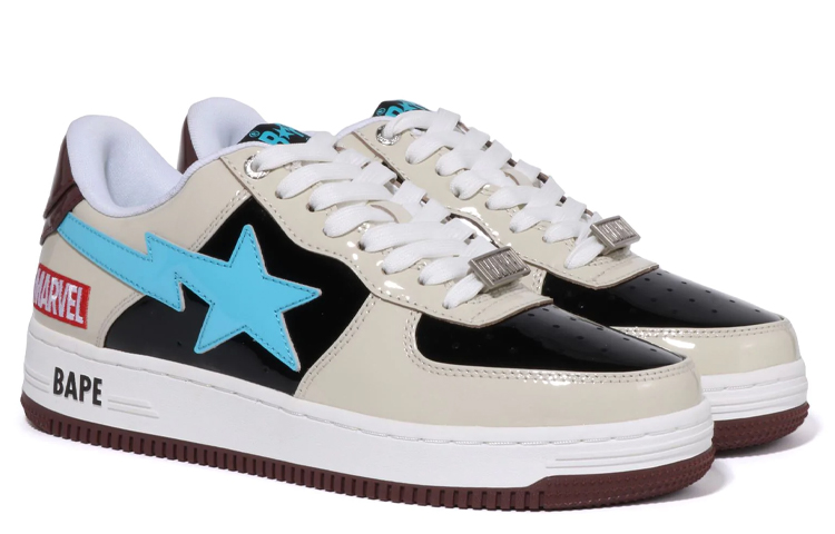 BAPE A BATHING APE Sta Marvel 'Cream Black Blue' 圖 3