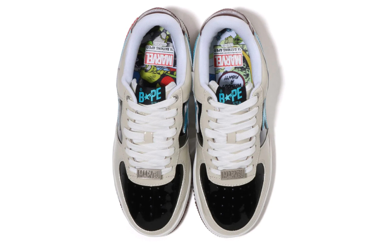 BAPE A BATHING APE Sta Marvel 'Cream Black Blue' 圖 4