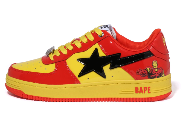 (W) BAPE A BATHING APE Sta Marvel 'Red Yellow Black'
