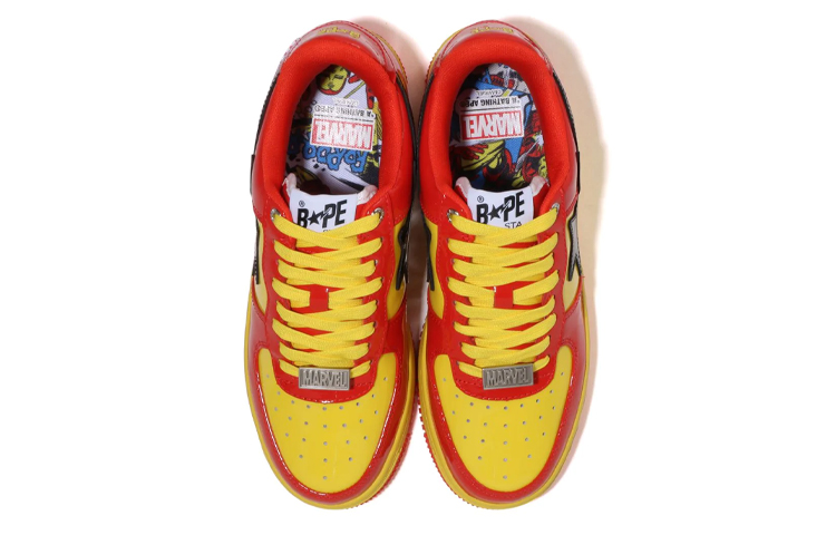(W) BAPE A BATHING APE Sta Marvel 'Red Yellow Black' 圖 4