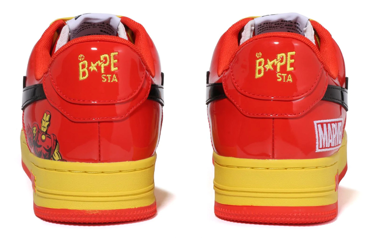 (W) BAPE A BATHING APE Sta Marvel 'Red Yellow Black' 圖 5