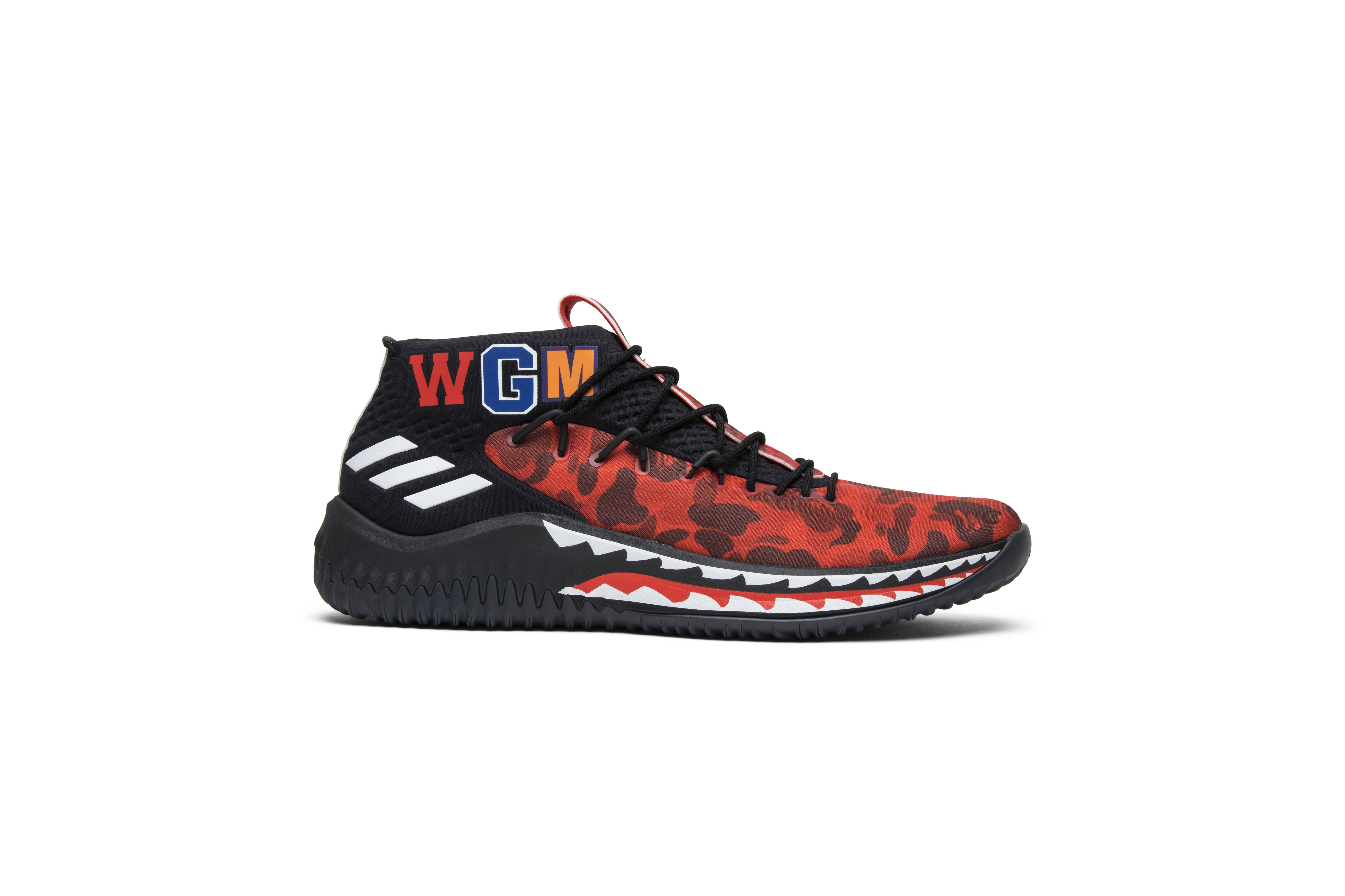 Bape x adidas dame 4 red hot sale