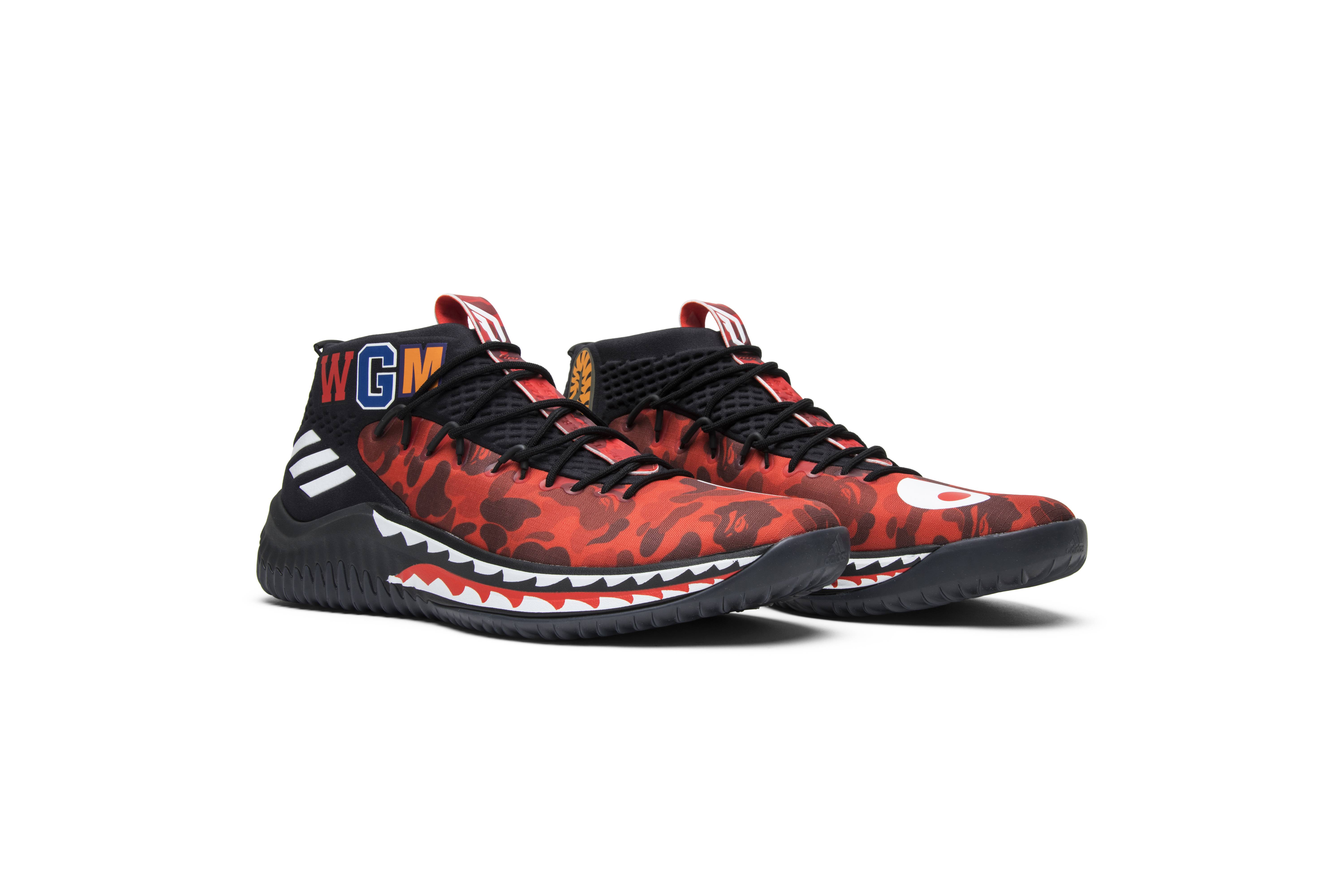 Buy A Bathing Ape x adidas Dame 4 Red Camo AP9976 Novelship